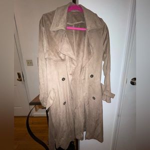 Zara suede brown trench coat